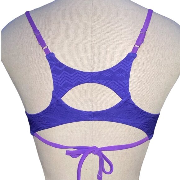 Xhilarations XS Swimwear Top Women Tie Racerback - Picture 3 of 8